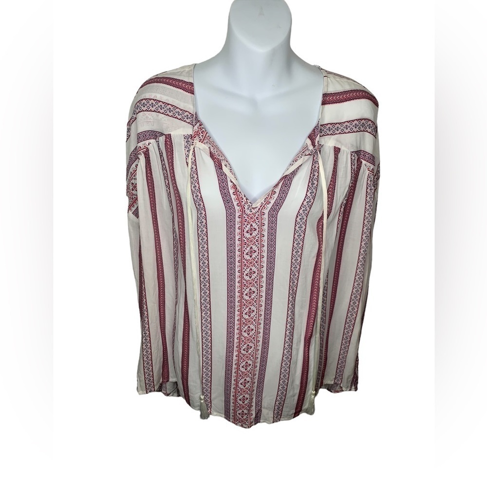 NWT Katherine Barclay Long Sleeve Boho Flowy Top Size Small